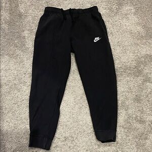 Nike Black men’s medium Jogger Sweatpants with White Swoosh